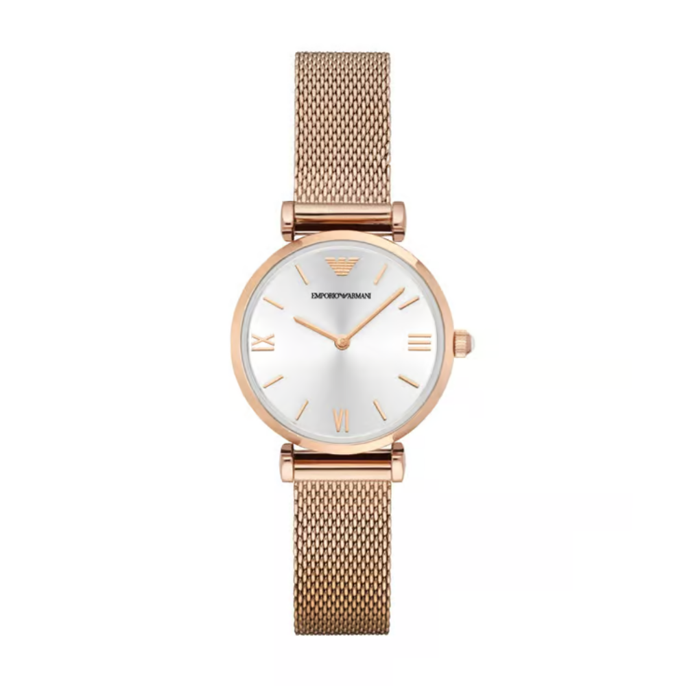 Emporio Armani Gianni T-Bar Silver Dial Analog Watch for Women AR1956