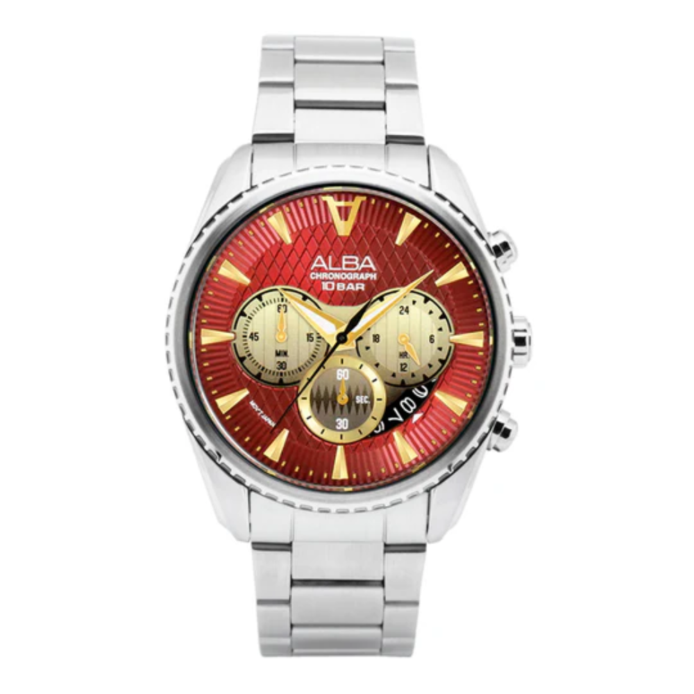 ALBA Red Dial Men's Watch AT3J11X1