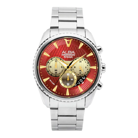 ALBA Red Dial Men's Watch AT3J11X1