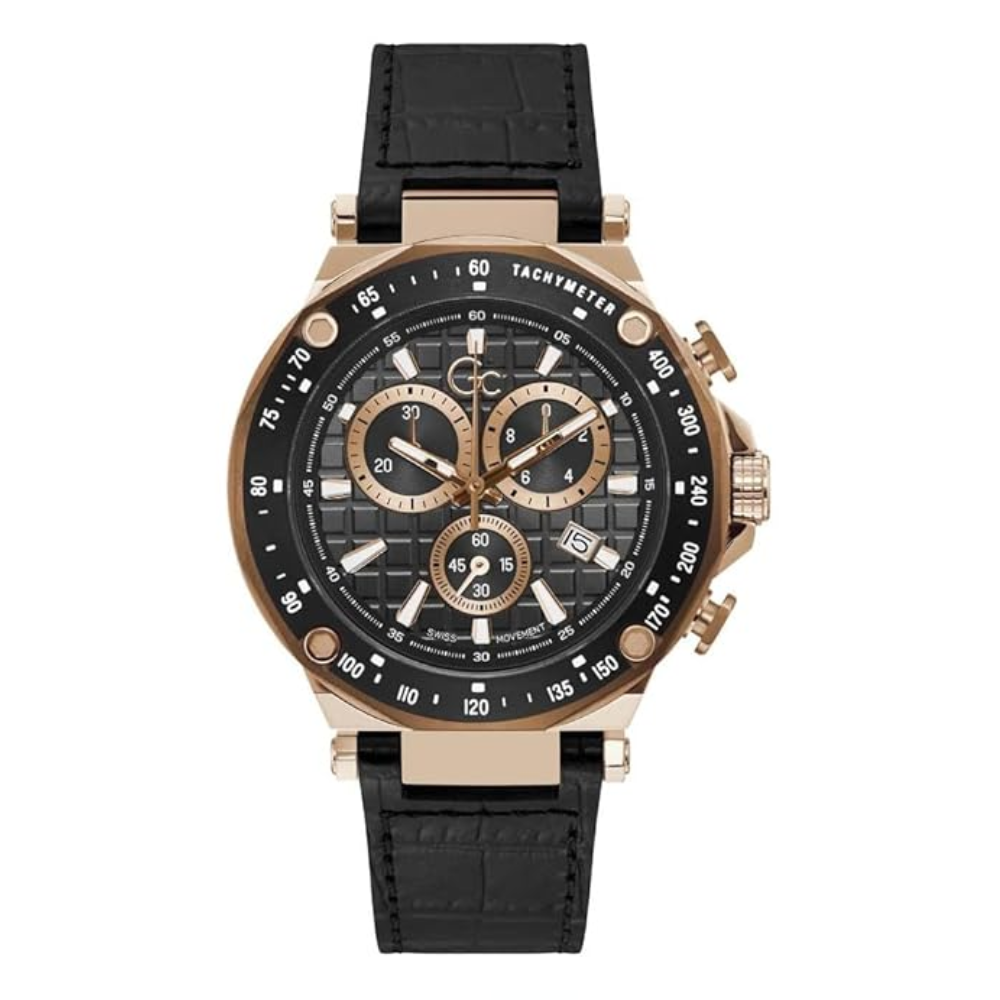 G.C. Sport Chic Collection Black Men's Watch Y81004G2MF
