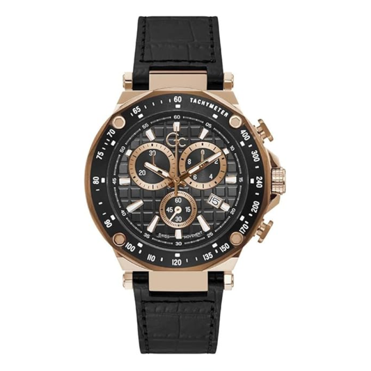 G.C. Sport Chic Collection Black Men's Watch Y81004G2MF