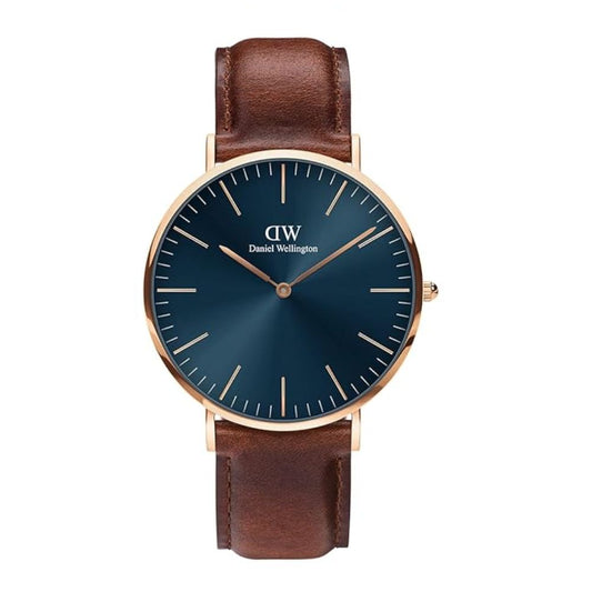 Daniel Wellington Classic Analog Blue & Brown Men Watch DW00100626K