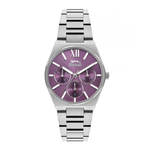 Slazenger Steel Case Purple Dial Women's Multifunction Watch SL.09.2243.4.08