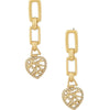 GUESS Heart Cage Gold-Plated Women's Earrings UBE03096YG