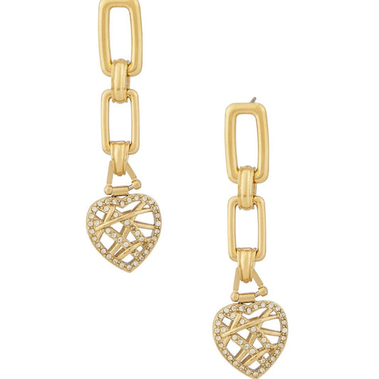 GUESS Heart Cage Gold-Plated Women's Earrings UBE03096YG