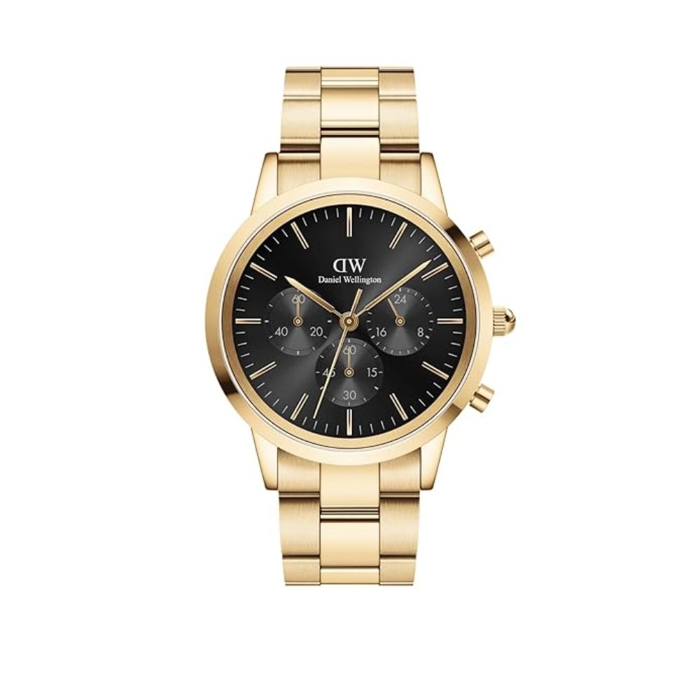 Daniel Wellington Iconic Analog Watch Black Gold Men's Watch DW00100641K