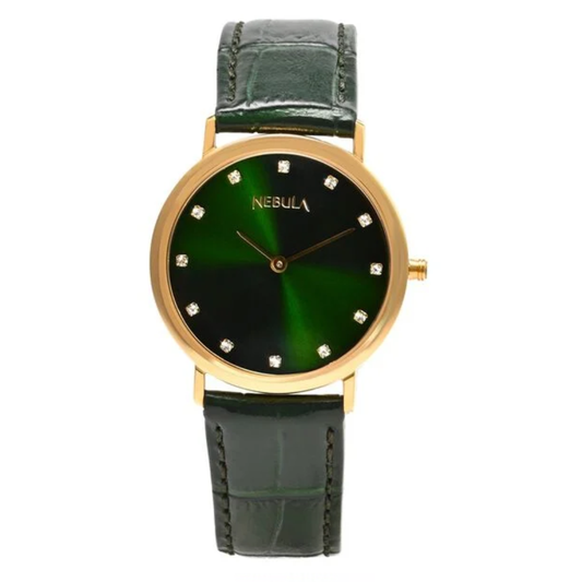 Titan Nebula Vintage Green Dial Men's Watch NT600DL24