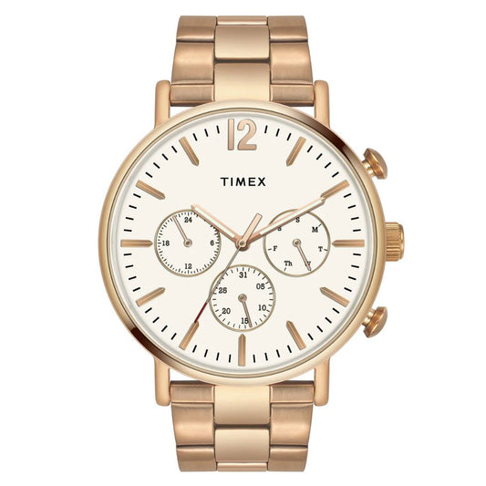 Timex Fashion Silver Round Dial Men Watch TWEG20009