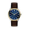 Fossil Pearson Brown Dial Leather Watch Men FS6195