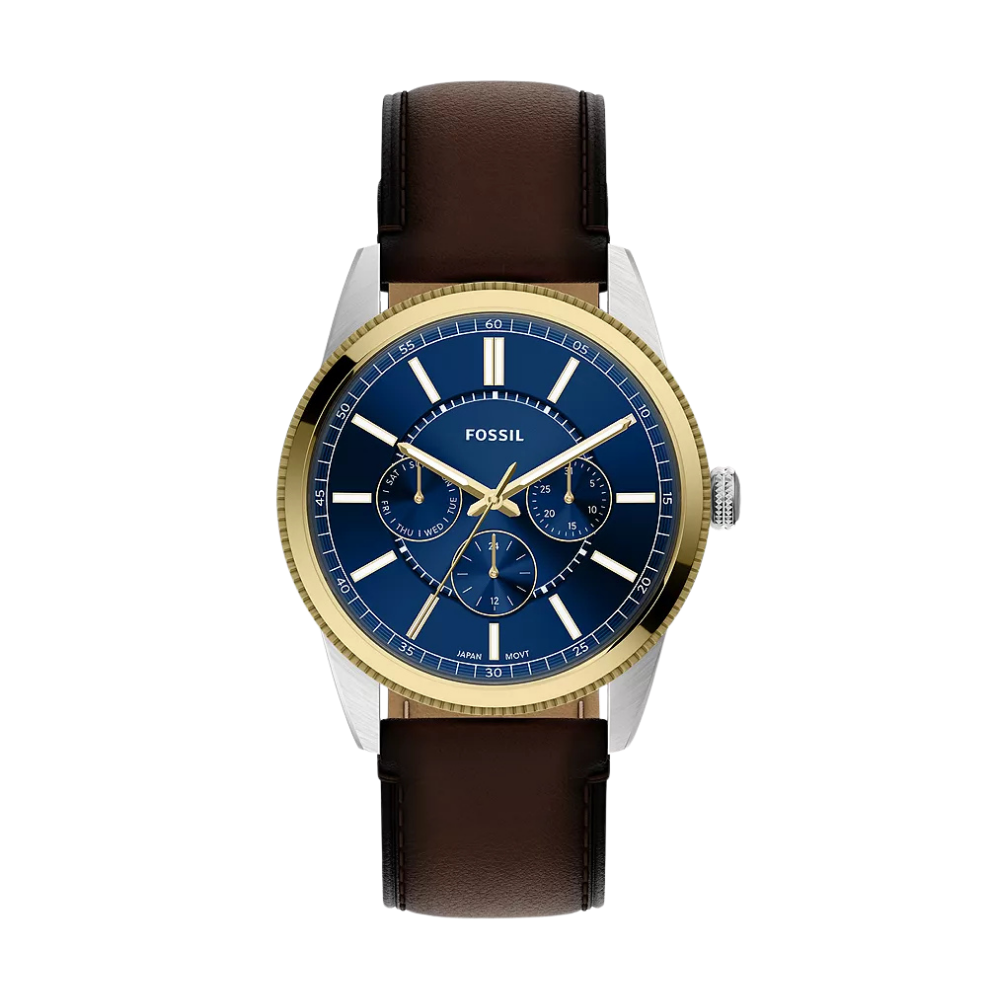 Fossil Pearson Brown Dial Leather Watch Men FS6195