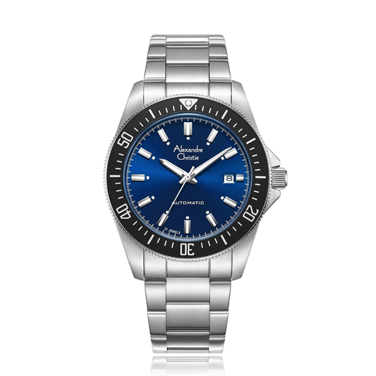 Alexandre Christie Classic Blue Dial Men's Automatic Watch 6676MABSSBU