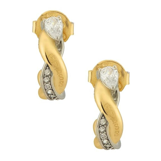 GUESS Twist Gold-Plated Women's Earrings UBE05065YGRH
