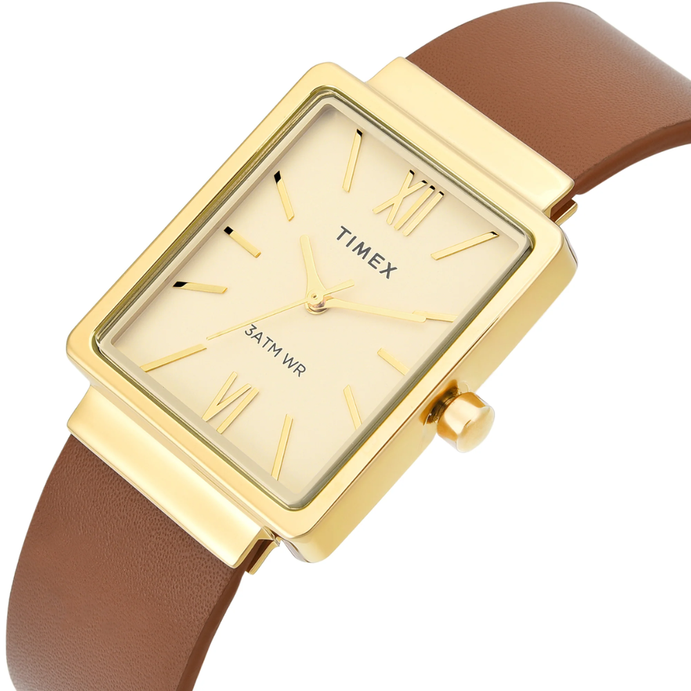 Timex Trendline Rectangle Champagne Dial Women's Watch TWEL20707
