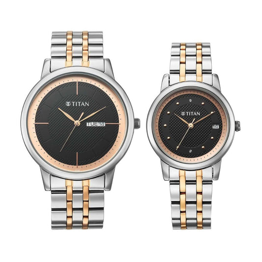 Titan Bandhan Eternal Pair Dual Tone Couples Watch 19672967KM01