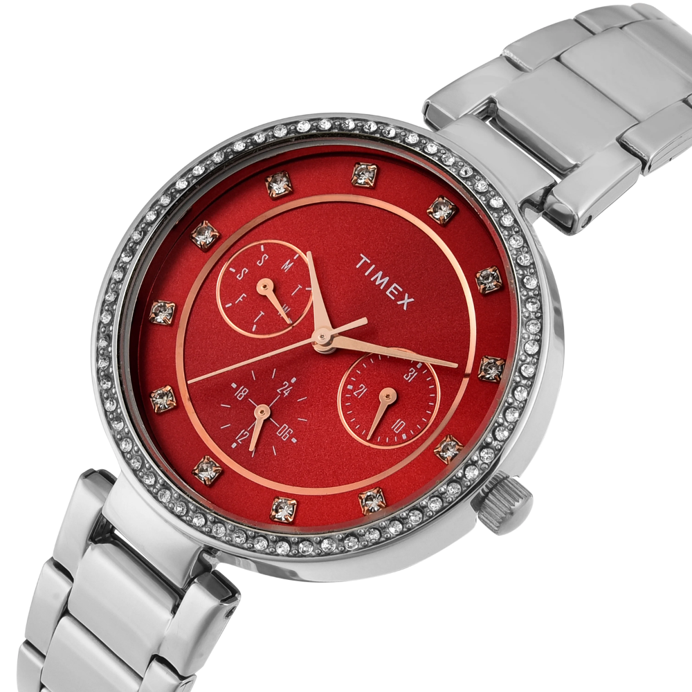 Timex Red Dial Women's Watch TWEL18704