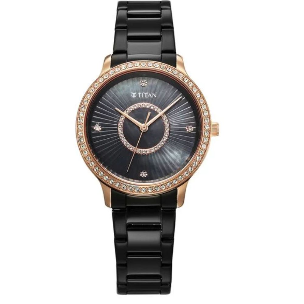 Titan Glamour Black Women's Watch NU95314KM01