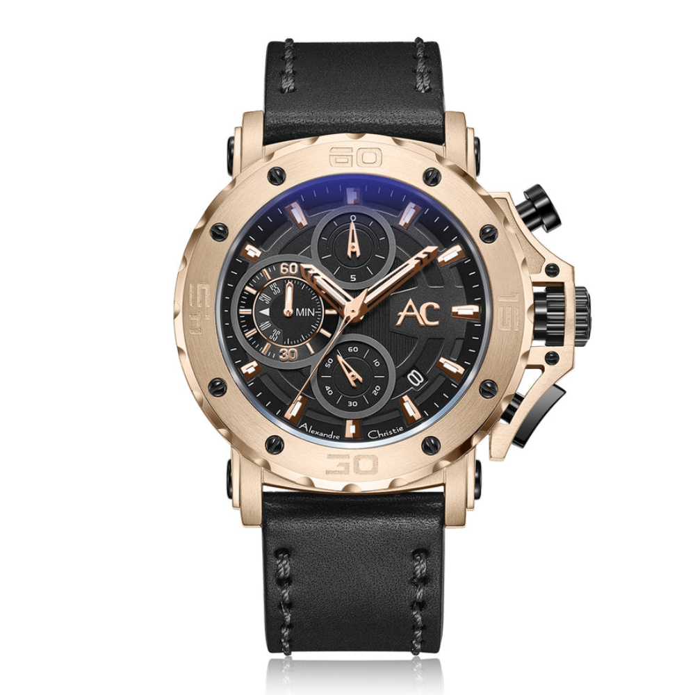 Alexandre Christie Chronograph Black Men's Watch 9205MCLCABA