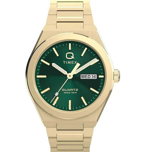TIMEX Q Continental Green Gold Men Watch TW2Y35100IK