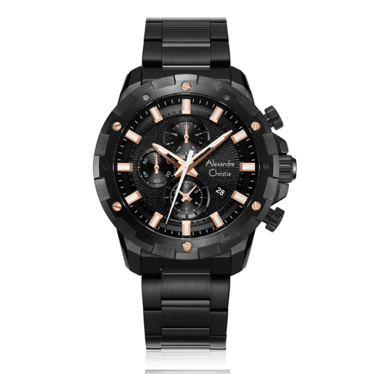 Alexandre Christie Chronograph Black Men's Watch 6602MCBIPBARG