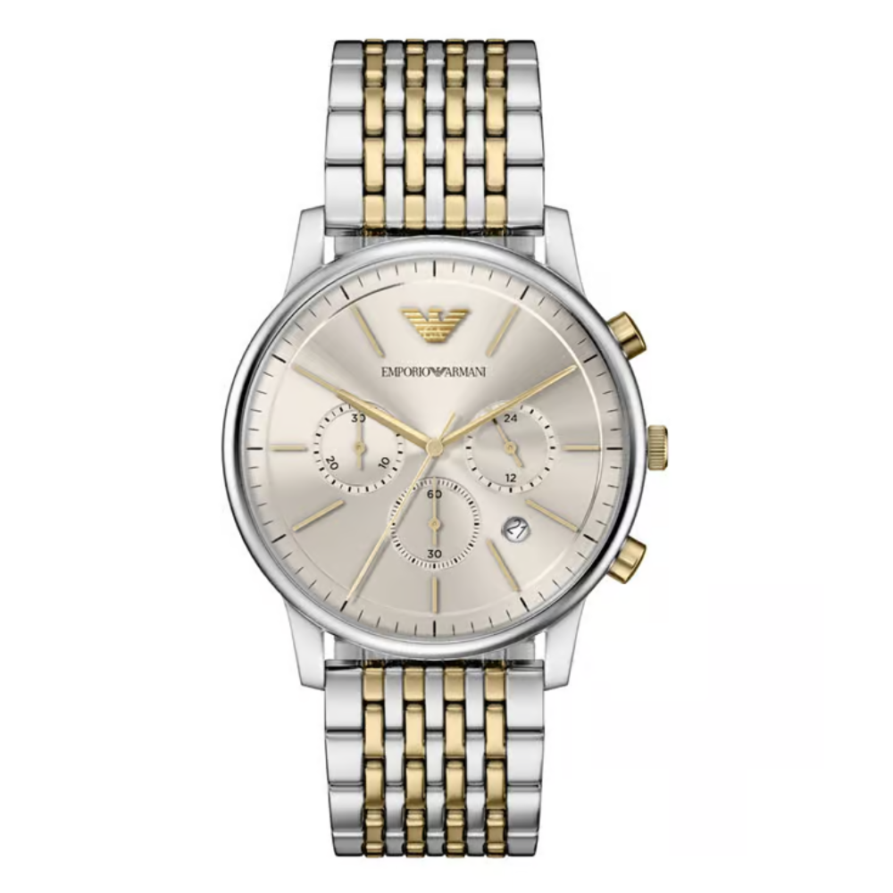 Emporio Armani Men's Grey Dial Chronograph Stainless Steel Watch AR11773