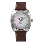 Fender x Timex Mother of Pearl Dial Leather Strap Watch TW6A14700X6