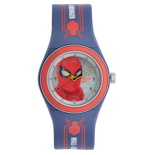 Zoop Marvel Spiderman Grey Dial Blue Strap Boys Kids Analogue Watch C4048PP12