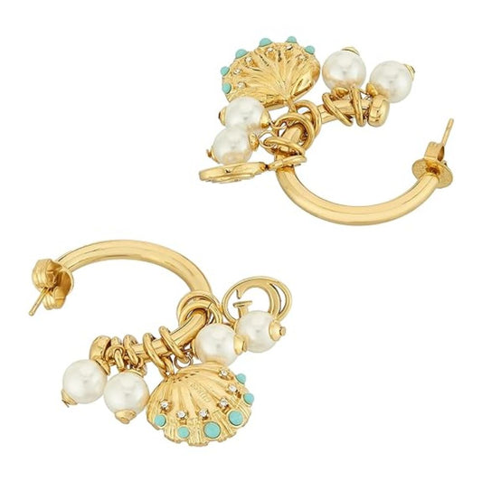 GUESS Seashell Gold-Plated Women's Earrings UBE05127YG
