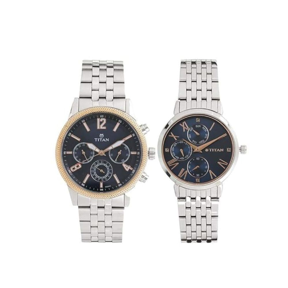 Titan Bandhan Midnight Blue Couple Watch 17342569KM01