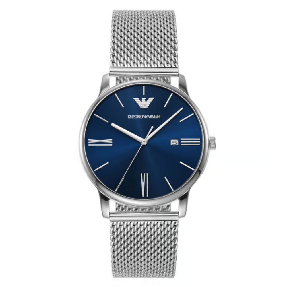 Emporio Armani Minimalist Blue Dial Men's Analog Watch AR11571