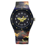 Zoop Wonder Woman Analog Black Dial Multicoloured Strap Girls Watch C4048PP57