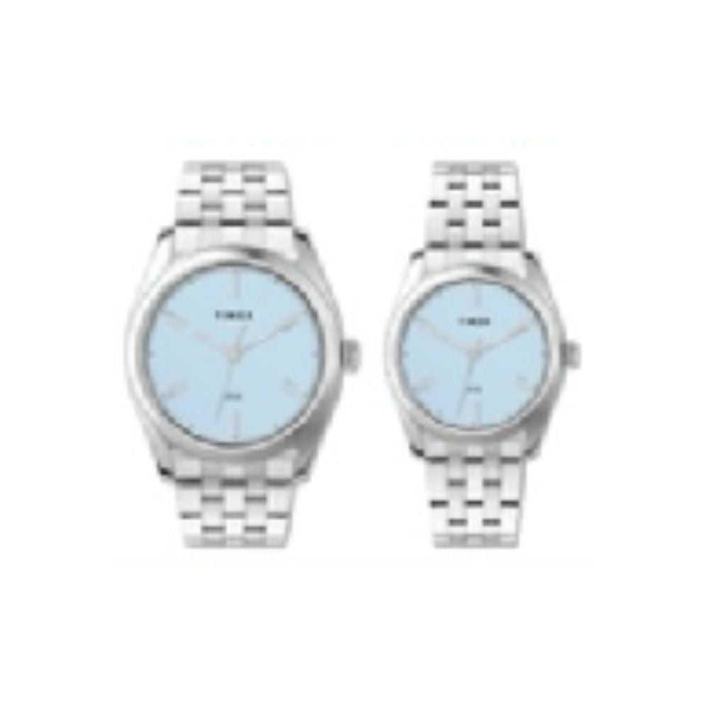 TIMEX SkyBlue Silver Pair's Watch TW00PR360