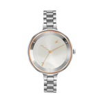 Fastrack Stunners Silver Dial Stainless Steel Strap Watch for Girls - 6265SM02