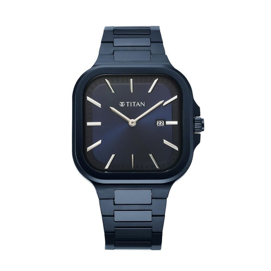 Titan Classique Blue Men's Watch 90176QM01