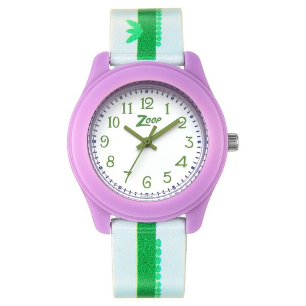 Zoop Analog White Dial Two Toned Strap Kids Watch NS26019PP33W