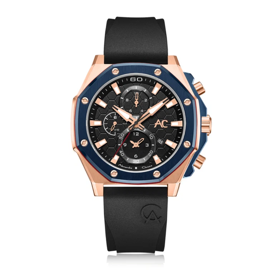 Alexandre Christie Chronograph Black Men's Watch 9601GCRURBA