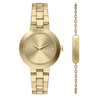 Armani Exchange Gold Dial Quartz Women's Watch with Bracelet AX7177SET