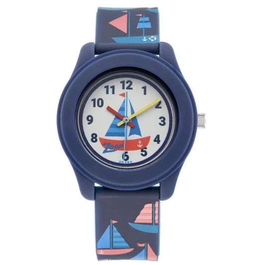 Zoop White Dial Blue Strap Boys Girls Kids Analog Watch 26019PP01