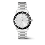 Daniel Wellington Index Bezel Analogue Silver White Sunray Men's Watch DW00100819K