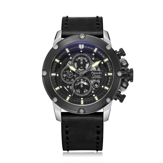 Alexandre Christie Chronograph Black Men's Watch 6564MCLTBBA