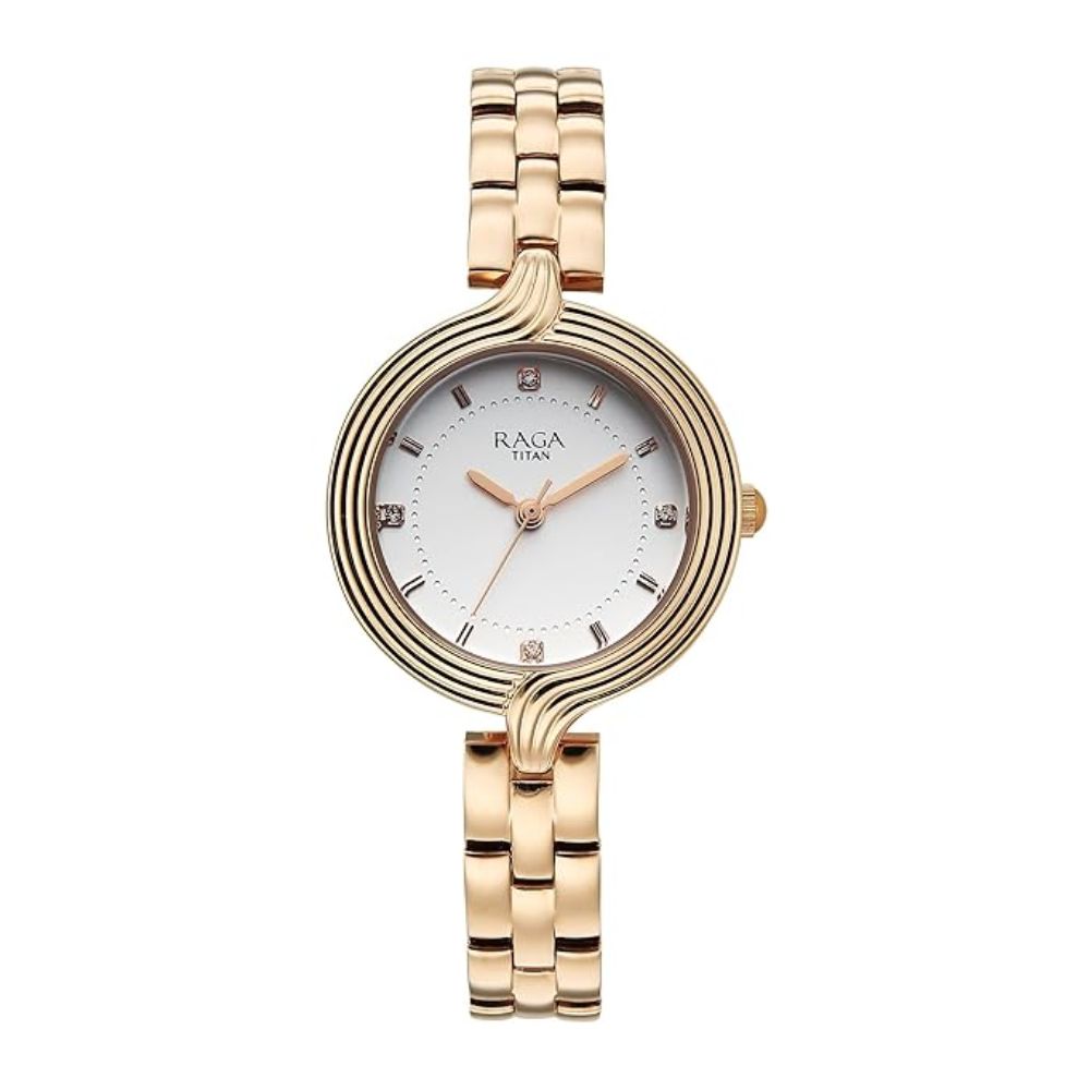 Titan Raga Showstopper 4.0 White Women's Watch 95346WM01