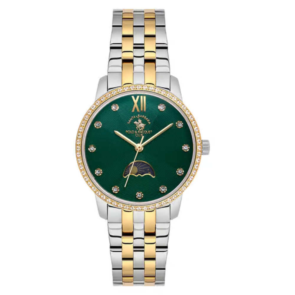 Santa Barbara Polo & Racquet Club Analog Silver Dial Women's Watch SB.1.10638-4