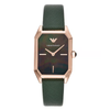 Emporio Armani Gioia Green Leather Strap Women's Watch AR11149
