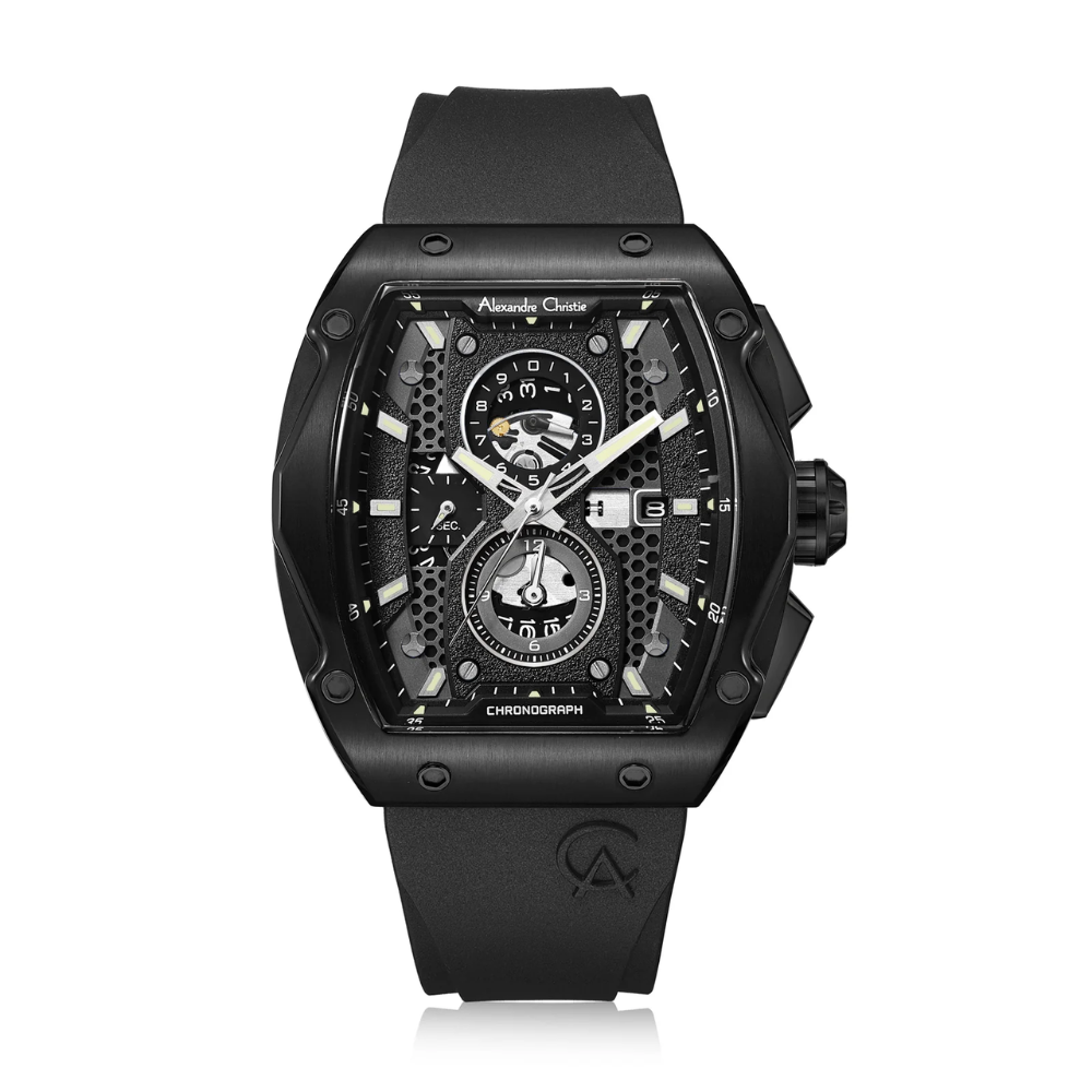 Alexandre Christie Noir X Black Men's Watch 6608MCRIPBA