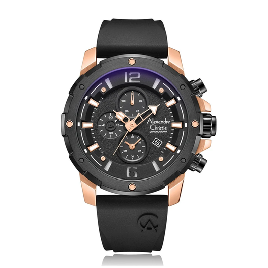 ALEXANDRE CHRISTIE Chronograph Black Men's Watch 6410MCRBRBA