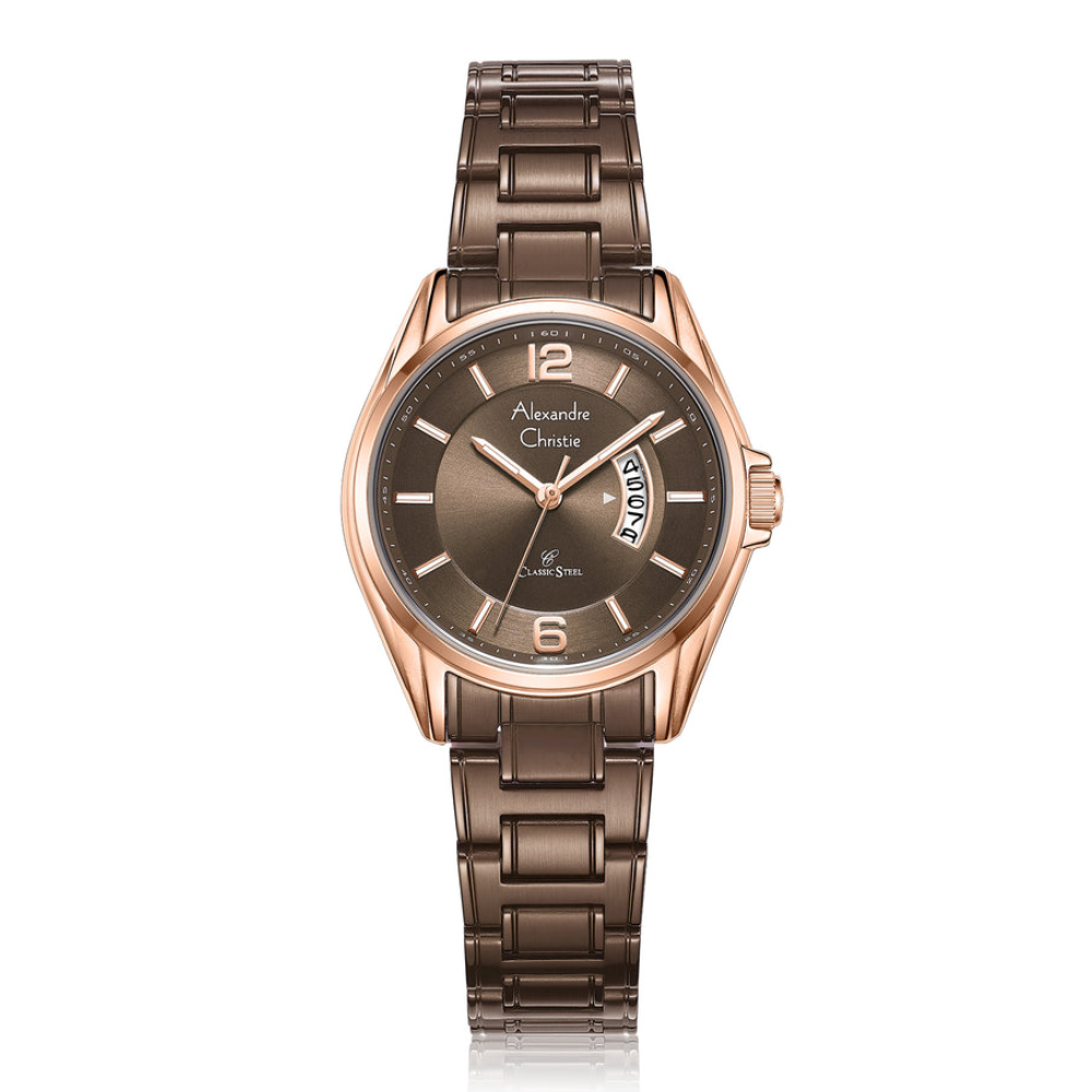 Alexandre Christie Classic Brown Women's Watch 8684LDBROBO