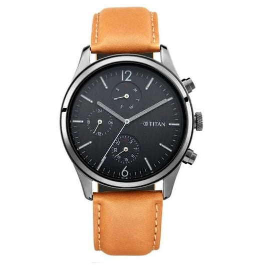 Titan Workwear Black Dial Men's Watch 1805NL02