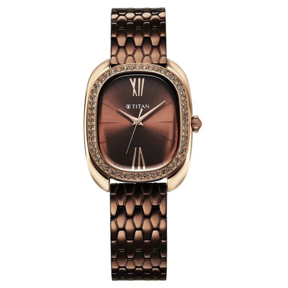 Titan Glamour Brown Women's Watch 95317KM01