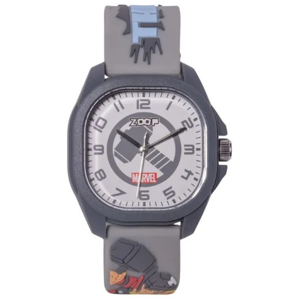 Zoop Marvel Thor Dial Grey Strap Boys Kids Analog Watch 16045PP05