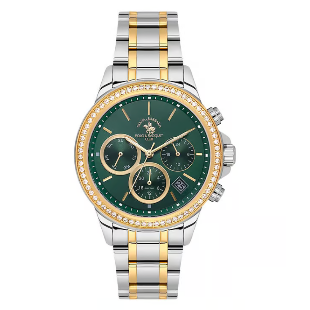 Santa Barbara Polo & Racquet Club Chronograph Green Dial Women's Watch SB.1.10621-5