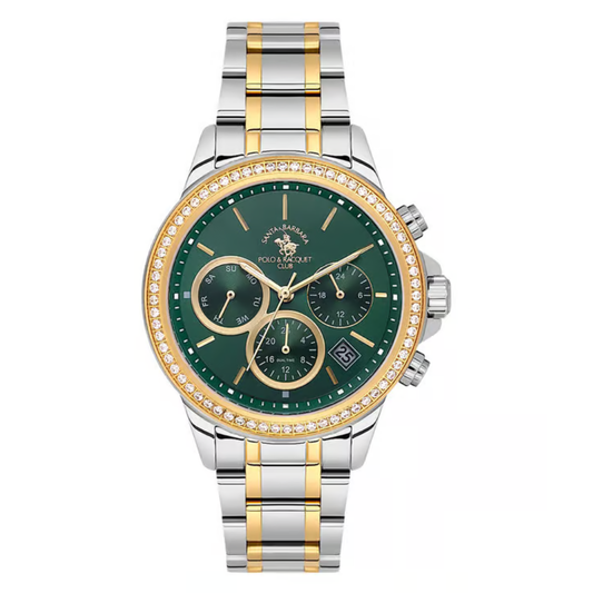 Santa Barbara Polo & Racquet Club Chronograph Green Dial Women's Watch SB.1.10621-5
